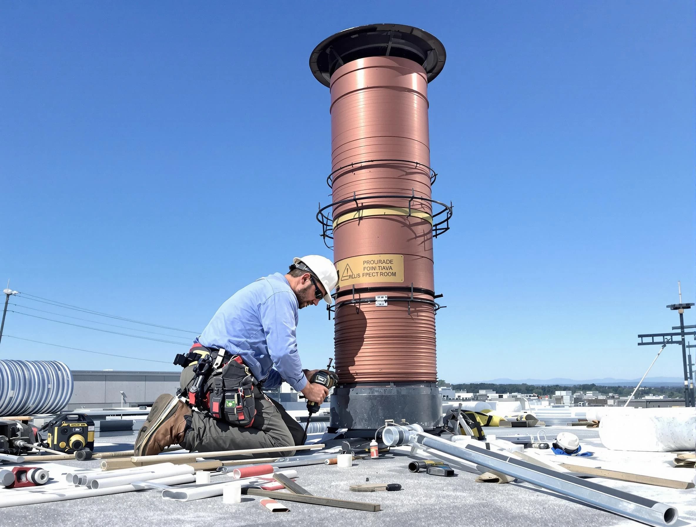 Installed chimney liner by Butler Chimney Sweep in Butler, PA