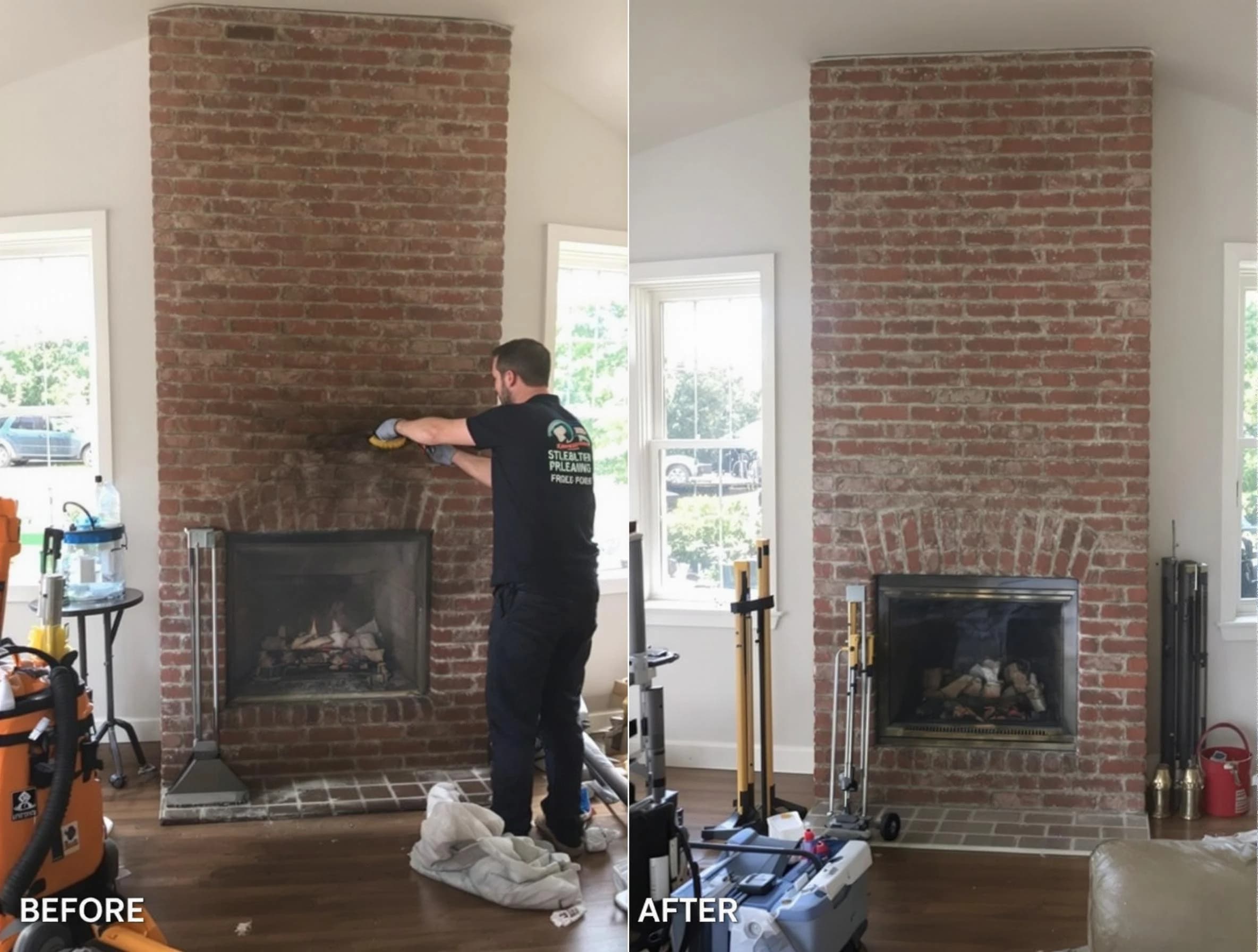 Finished chimney sweeping service by Butler Chimney Sweep in Butler, PA