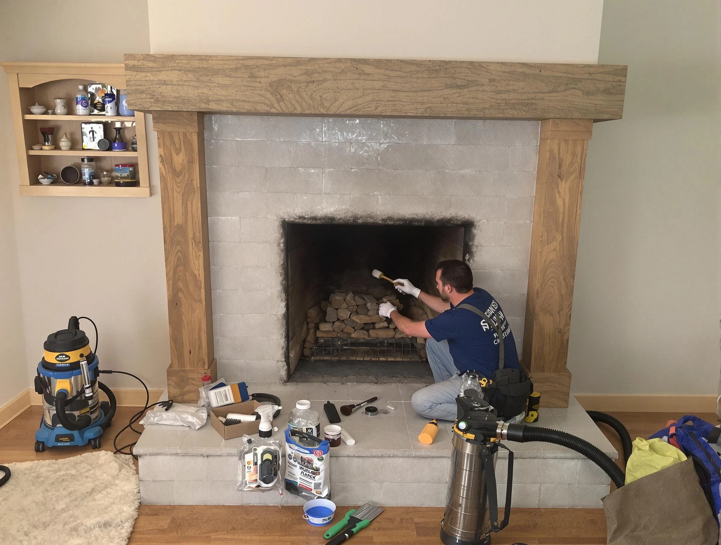 Detailed creosote removal process by Butler Chimney Sweep in Butler, PA