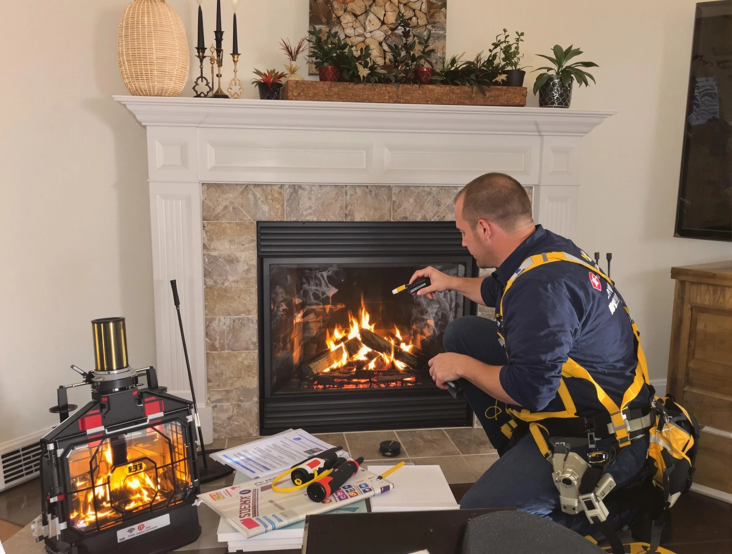 Safety-focused fireplace inspection by Butler Chimney Sweep in Butler, PA