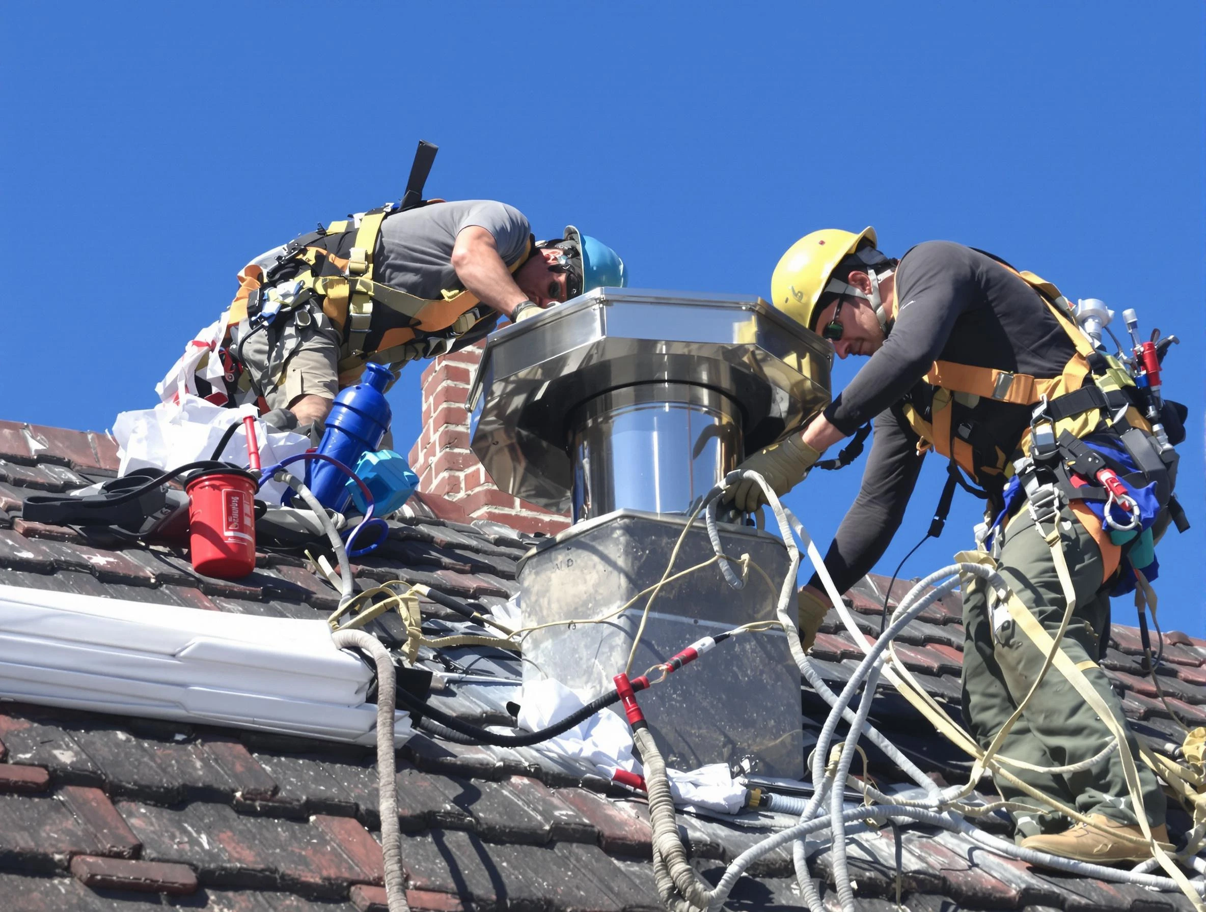 Protective chimney cap installed by Butler Chimney Sweep in Butler, PA